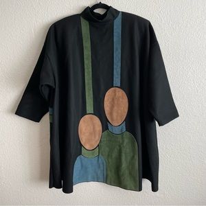 Vintage Jaqueline’s Suburban Women’s Silhouettes Cape Jacket Wool Suede Mix